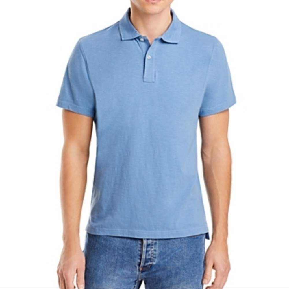 Bloomingdale's Polo Short Sleeve Shirt Men's.  Coronet Blue. NWT $68. Large.